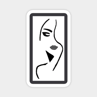 Femme Fatale (black and white version) Magnet