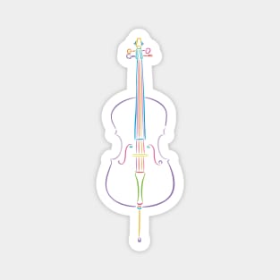 Rainbow Cello Magnet