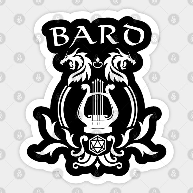 DnD Bard Class Symbol Print - Dnd Bard - Sticker