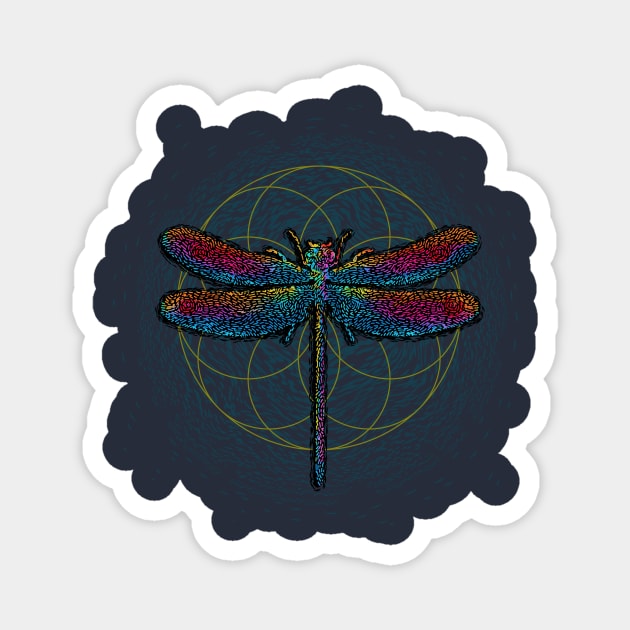 Dragonfly Flow Field Magnet by Mikewirthart