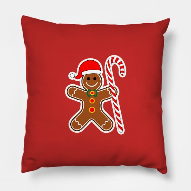 Sweet Christmas - Ginger cookie boy Pillow by Korvus78