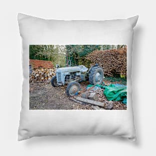 Dilapidated Old Tractor Pillow