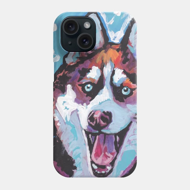 Siberian Husky Bright colorful pop dog art Phone Case by bentnotbroken11