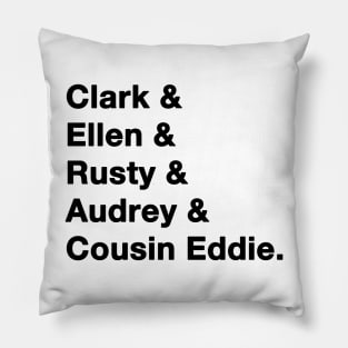 Christmas Vacation Names Black Pillow