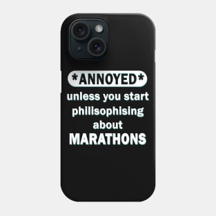 Marathon running jogging sports fan chilling retro Phone Case