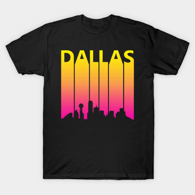 Retro 1980s Dallas Skyline - Funny - T-Shirt