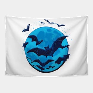 Blue moon bat Tapestry