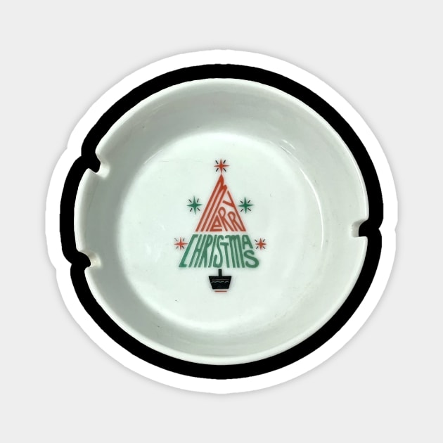 Merry Christmas - Ashtray Magnet by Eugene and Jonnie Tee's