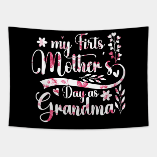 My First Mother's Day As A Grandma Happy Mothers Day 2024 Tapestry