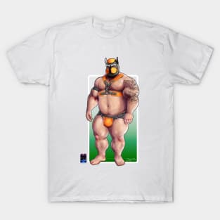 Weightlifting Muscle Fitness Gym Cartoon T-Shirt by Jeff Hobrath