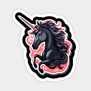 Beautiful black unicorn Magnet