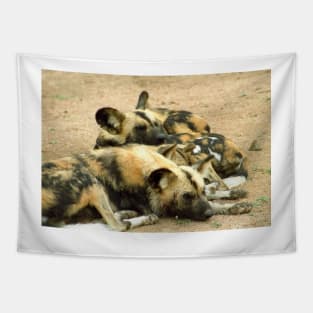 What dogs do best (African hunting dogs) Tapestry