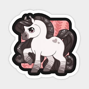 White pony Magnet