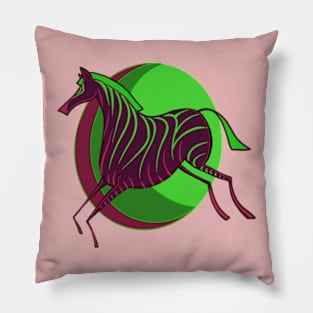 Neon Zebra Pillow