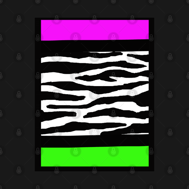 NEON ZEBRA DESIGN by VICTIMRED