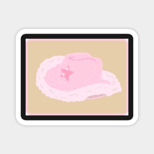 Baby pink cowgirl hat Magnet