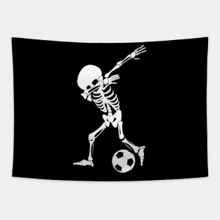 Dabbing Skeleton Soccer Shirt - Funny Halloween Dab Tapestry