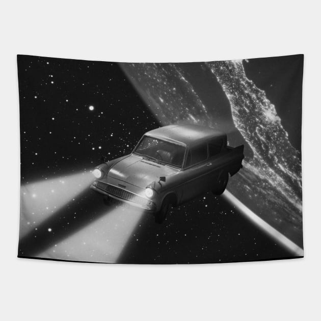 AUTOPILOT. BLACK AND WHITE. Tapestry by LFHCS