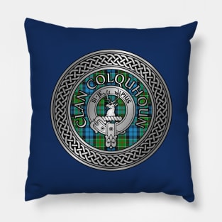 Clan Colquhoun Crest & Tartan Knot Pillow