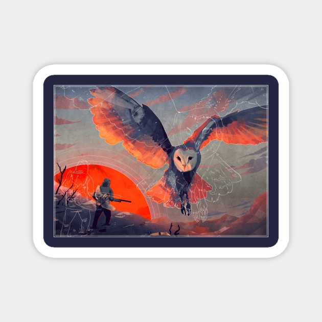 Owl Hunt Magnet by MicaelaDawn