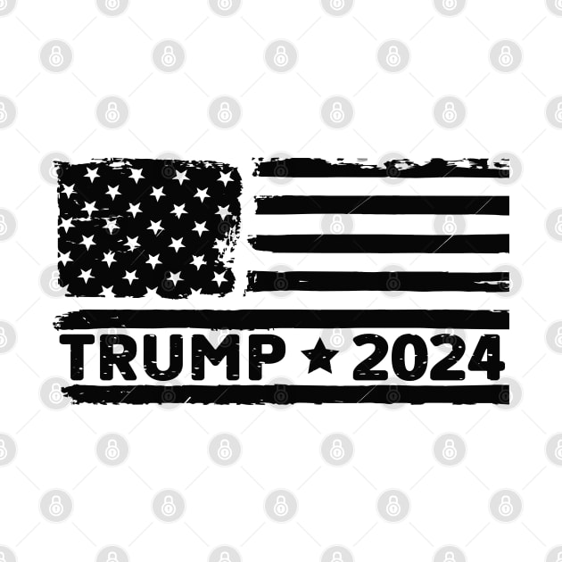 Trump 2024 American Flag by Dylante