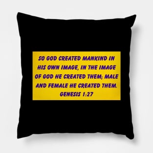 Bible Verse Genesis 1:27 Pillow