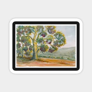 Gumtree Sunset - Watercolour Magnet