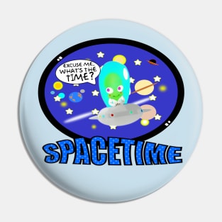 Cute Spacetime Alien UFO Funny Science Tee Pin