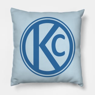 KC - blue circle Pillow