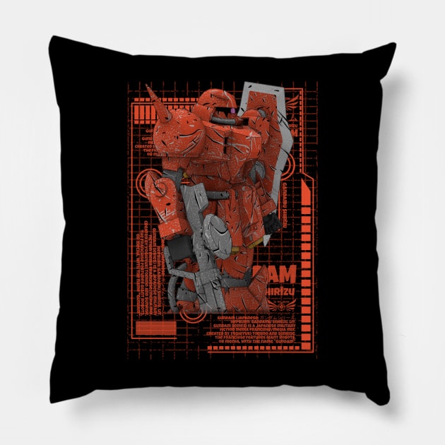 MS-06S Char's Zaku II Pillow by gblackid