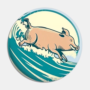 Pig on the wave Pin