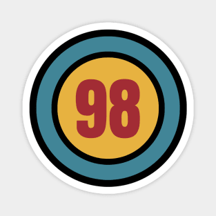 The Number 98 - ninety eight - ninety eighth - 98th Magnet