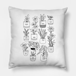 Plant BFFs in Black Pillow