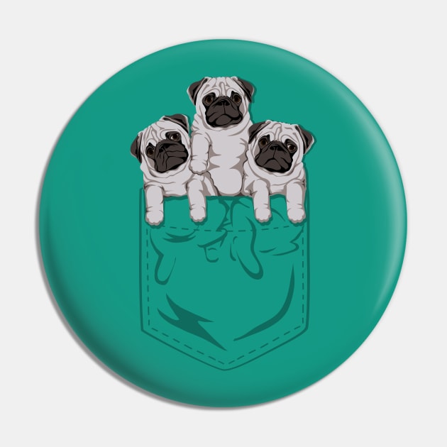 Pocket Pugs Pin by kellabell9