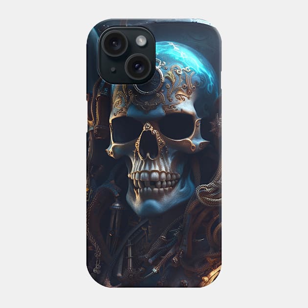 Skull Space Pirate Phone Case by SmartPufferFish