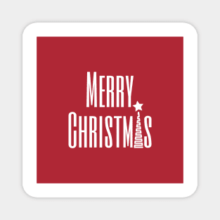 Merry Christmas typography Magnet