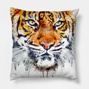 Tiger Face Close-up Pillow