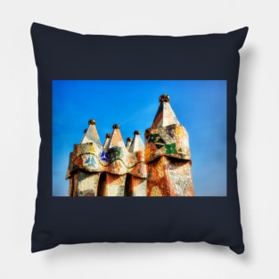 Casa Batllo Chimneys Barcelona Pillow