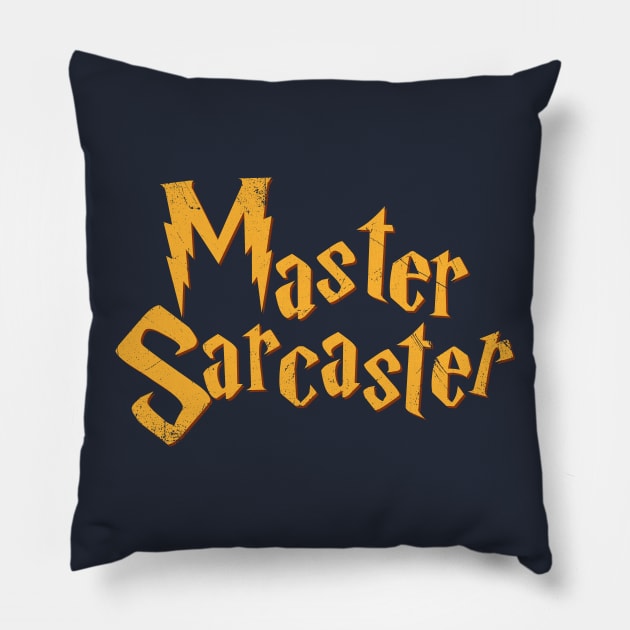 Master Sarcaster (v1) Pillow by bluerockproducts