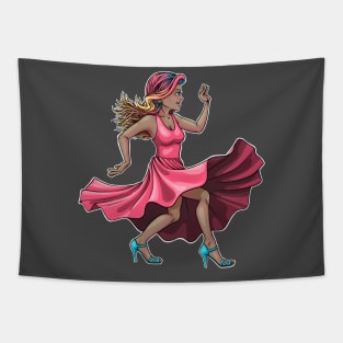 Reva dancing emoji Tapestry
