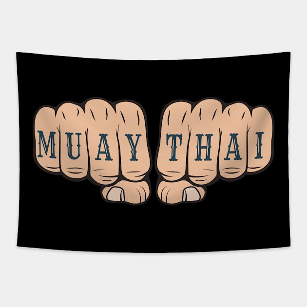 Muay Thai Fists Tapestry by sqwear