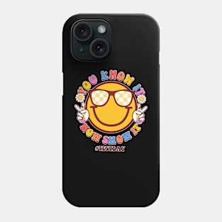 Groovy You Know It Now Show It Testing Day  Kids Funny Phone Case