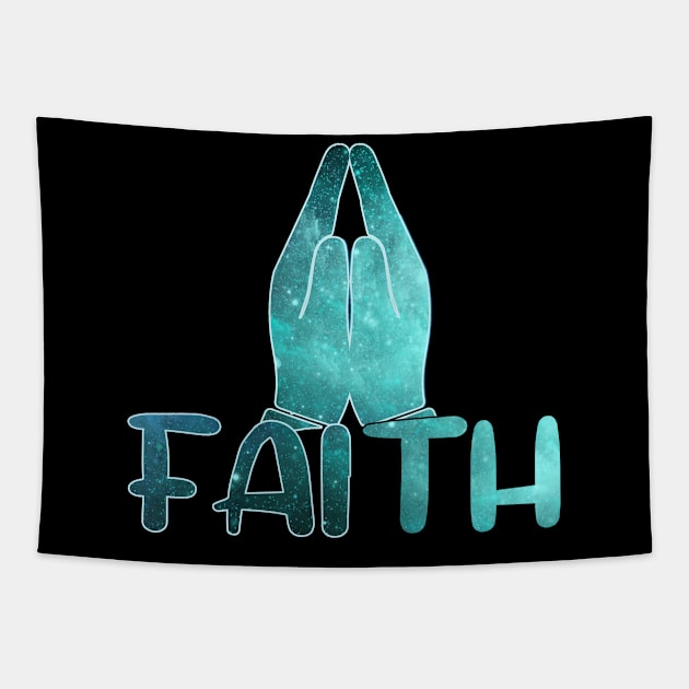 Faith hope love Tapestry by Creation Cartoon
