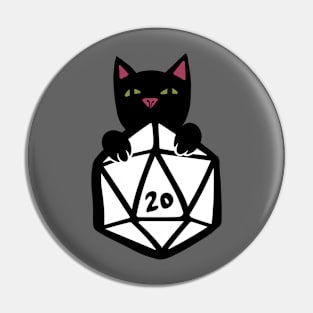 d20 Kitty Cat Pin