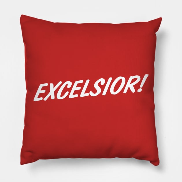 Excelsior! Pillow by Pop Fan Shop