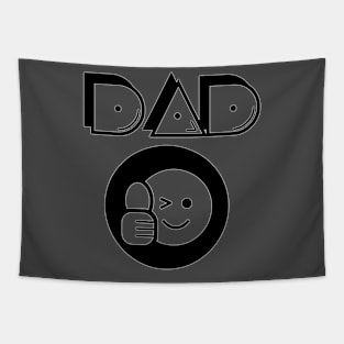 Dad Father Thumbs Up Icon Round Tapestry