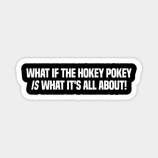 What If The Hokey Pokey Is What Its All About Funny Design Magnet