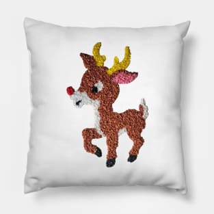 Christmas Popcorn Reindeer Pillow