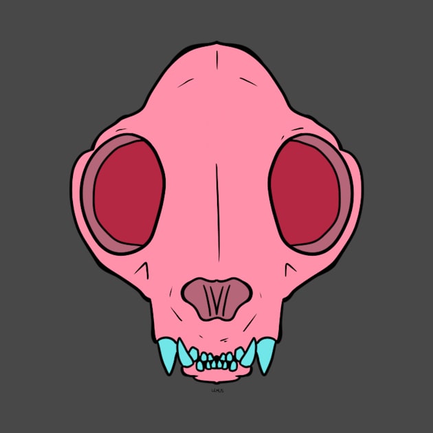 Cat Skull (pink) by KawaiiFer