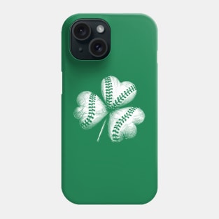 St. Patrick's Baseball Softball Shamrock Baseball Stitches Cute Baseball Lover Phone Case